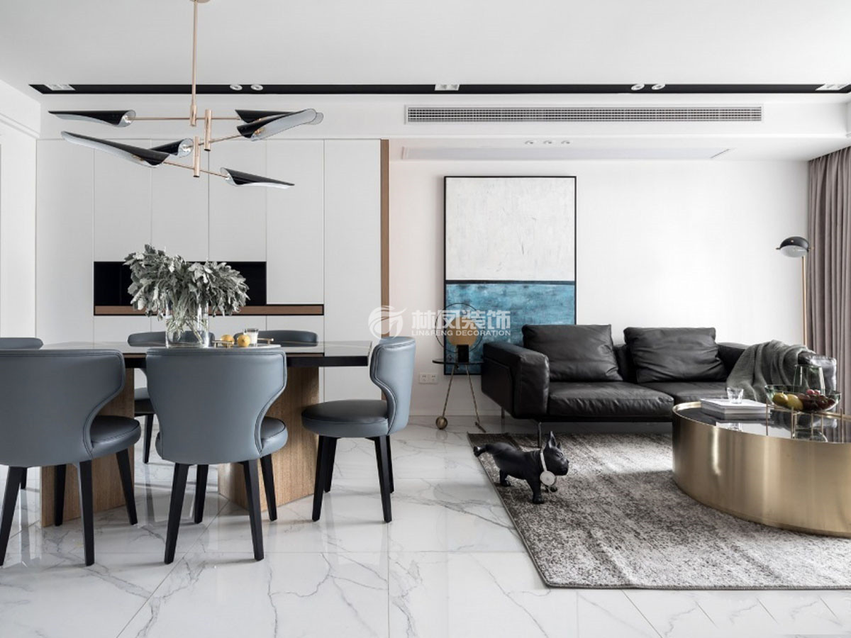 遠洋大河宸章130平現(xiàn)代裝修效果圖