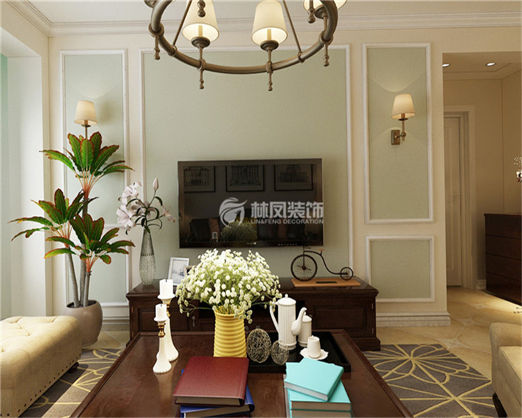 電視背景墻護(hù)墻板設(shè)計裝修效果圖