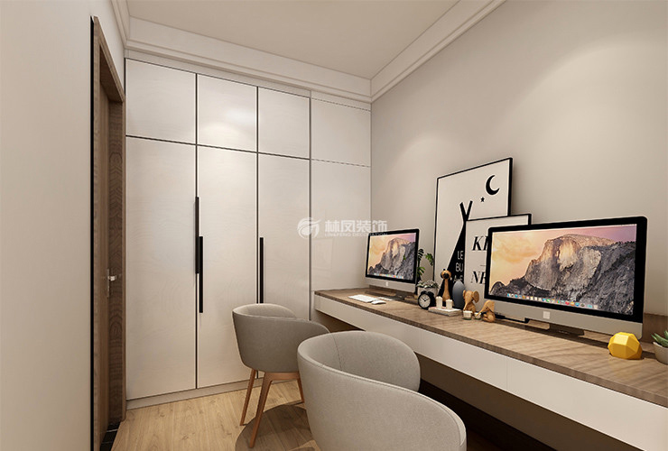 萬科翡翠四季145㎡書房設(shè)計裝修效果圖