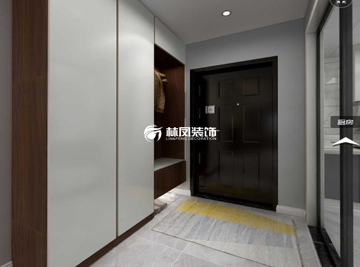 雅居樂花園134㎡玄關(guān)裝修效果圖