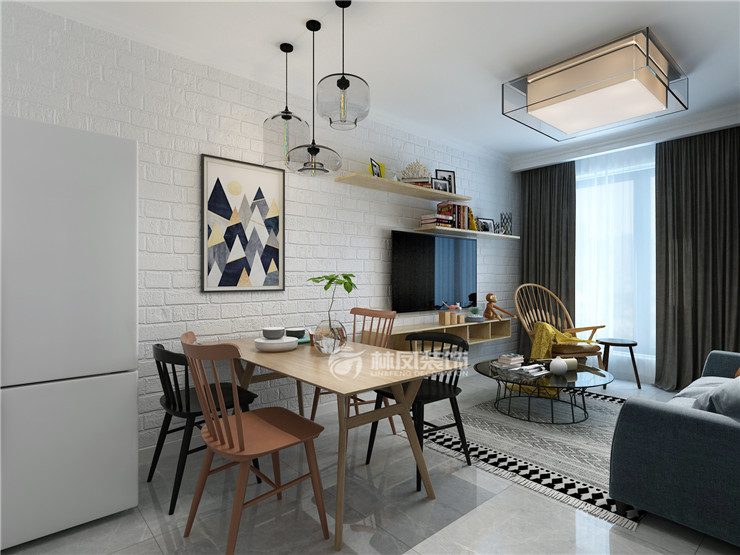 客廳餐廳合并設(shè)計裝修效果圖
