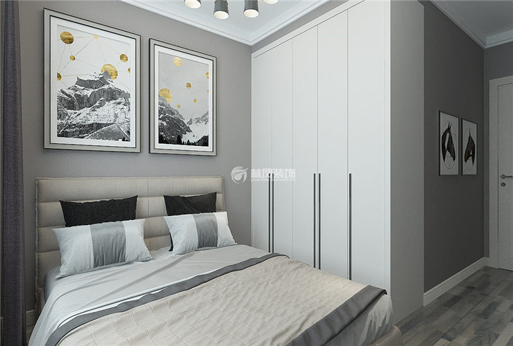 臥室嵌入式衣柜設(shè)計裝修效果圖