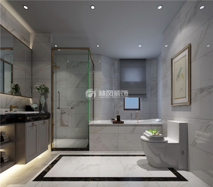 衛(wèi)生間無主燈設(shè)計裝修效果圖