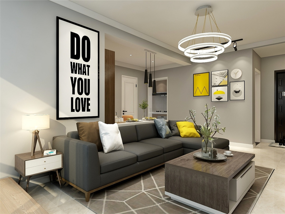 北歐風(fēng)格吊燈+筒燈設(shè)計(jì)裝修效果圖