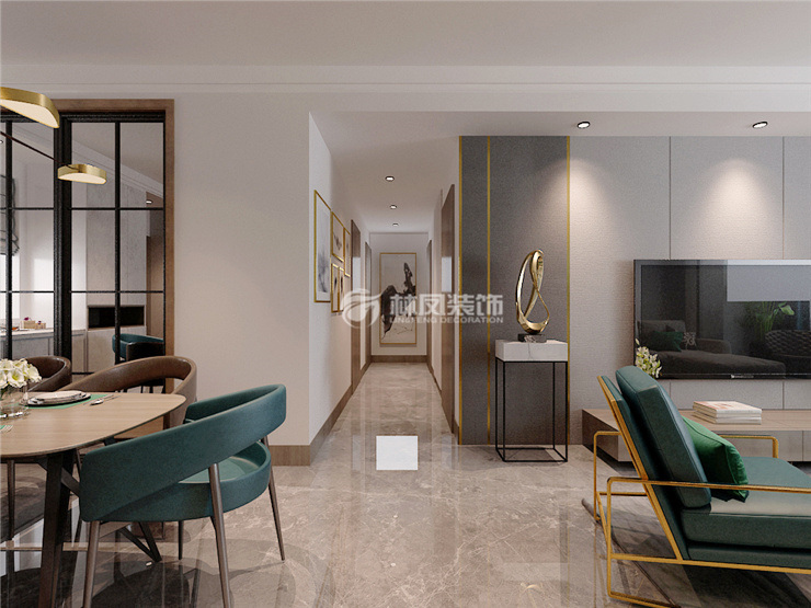 現(xiàn)代輕奢風(fēng)格過(guò)廊掛畫設(shè)計(jì)裝修效果圖