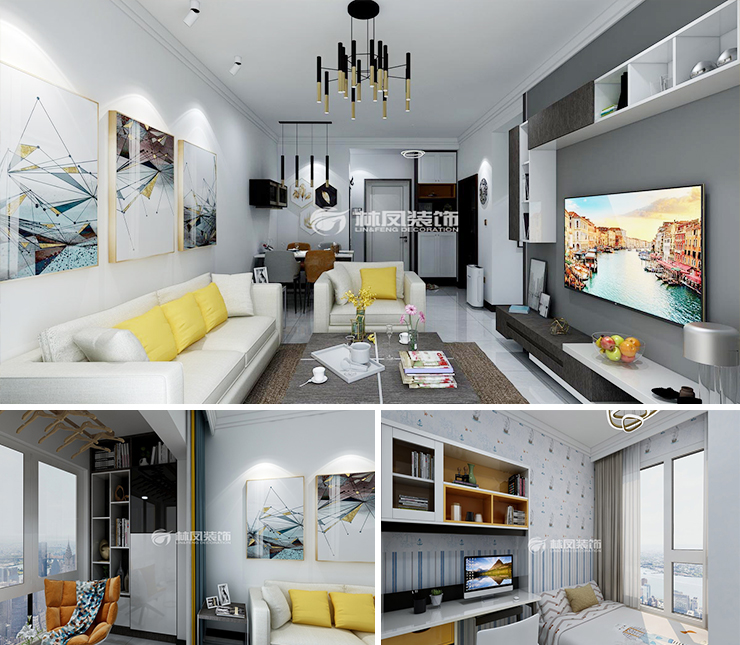 華潤(rùn)24城104平現(xiàn)代風(fēng)格效果圖