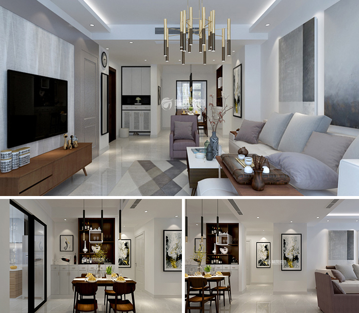 華潤(rùn)24城132平現(xiàn)代風(fēng)格效果圖