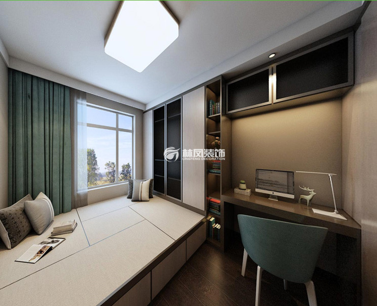 榻榻米書柜設(shè)計(jì)裝修效果圖