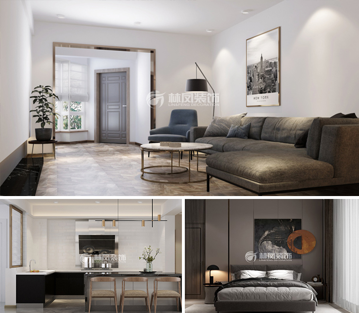 萬科翡翠四季150平美式風格裝修效果圖