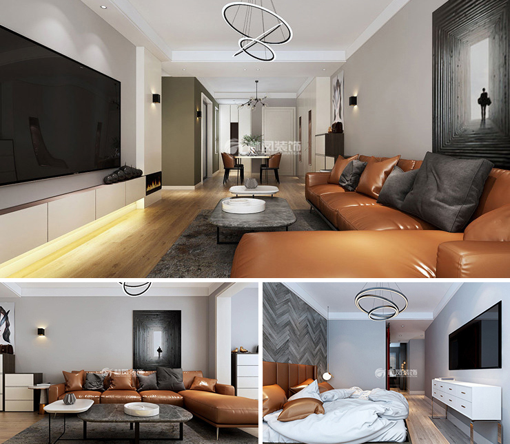 華潤翡翠城110平現(xiàn)代風(fēng)格裝修效果圖