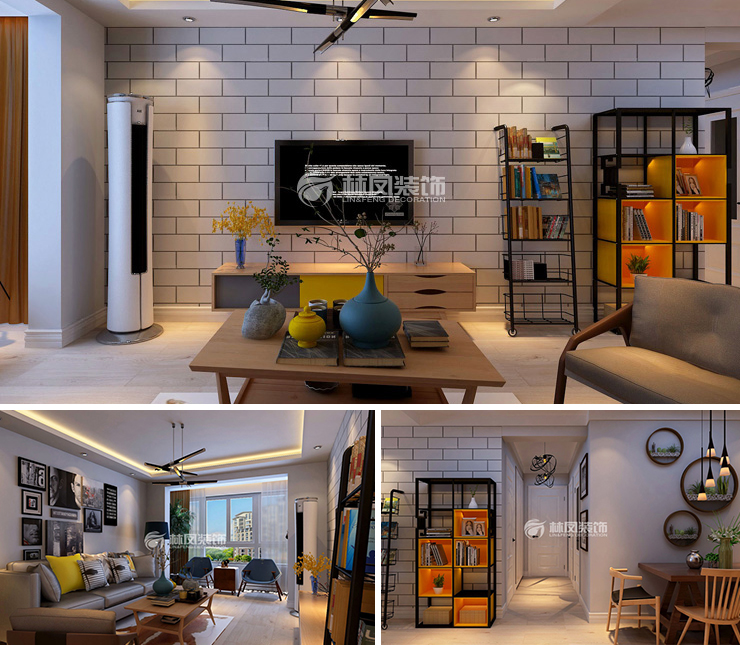 中海天譽(yù)150平美式風(fēng)格裝修效果圖