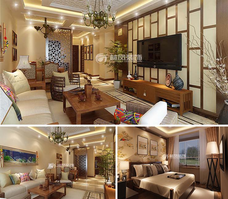 國(guó)瑞城144平港式風(fēng)格裝修效果圖