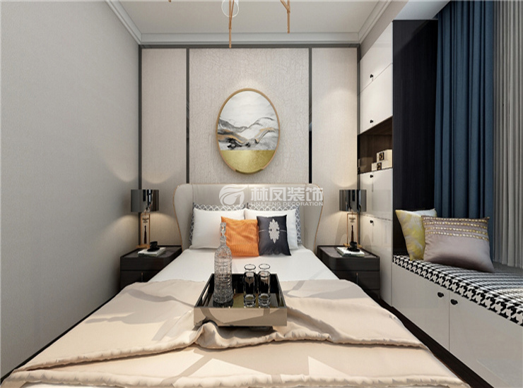 新中式風(fēng)格臥室飄窗設(shè)計(jì)裝修效果圖