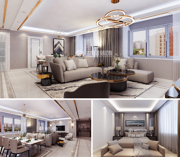 金地宸頌183平現(xiàn)代風格裝修效果圖