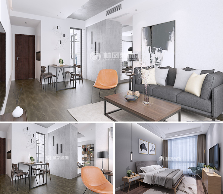 萬錦香樟樹云墅110平現(xiàn)代風格裝修效果圖