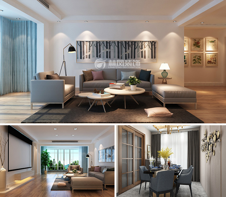 金科集美天城160平北歐風(fēng)格裝修效果圖