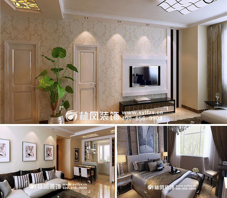 中南熙悅112平現(xiàn)代風格裝修效果圖