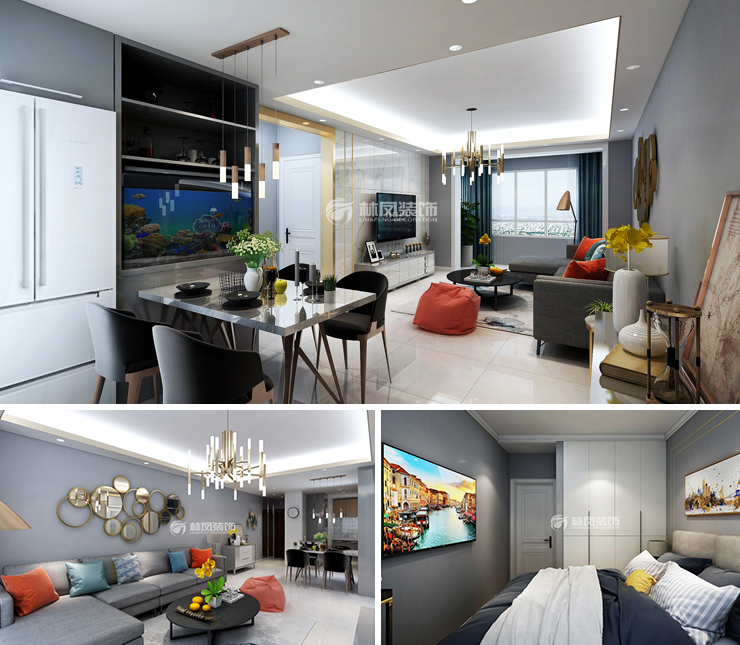 中海和平之門天際118平北歐風格裝修效果圖