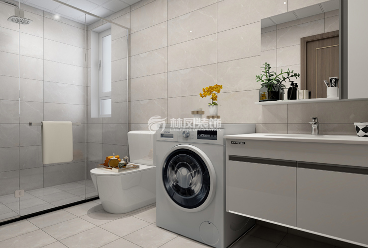 現(xiàn)代風格衛(wèi)生間干濕分離設計裝修效果圖