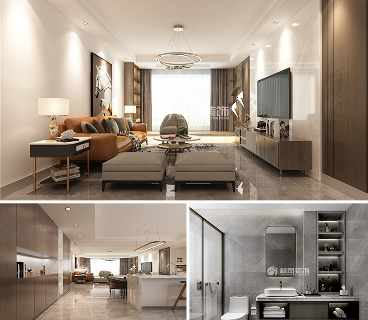 城建萬科翡翠書院96平北歐風(fēng)格裝修效果圖