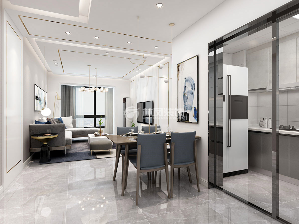 輕奢風格橫梁弱化設計裝修效果圖