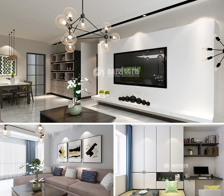 萬達(dá)公園ONE 110平 現(xiàn)代簡約風(fēng)格裝修 效果圖