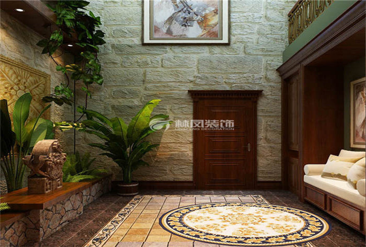 美式風格玄關裝修效果圖