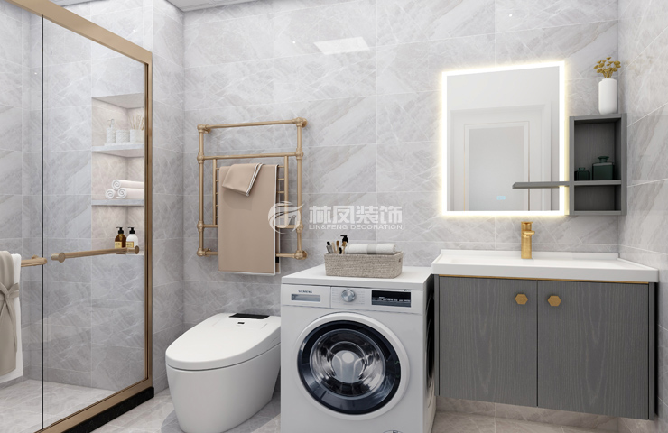 輕奢風格衛(wèi)生間干濕分離設(shè)計裝修效果圖