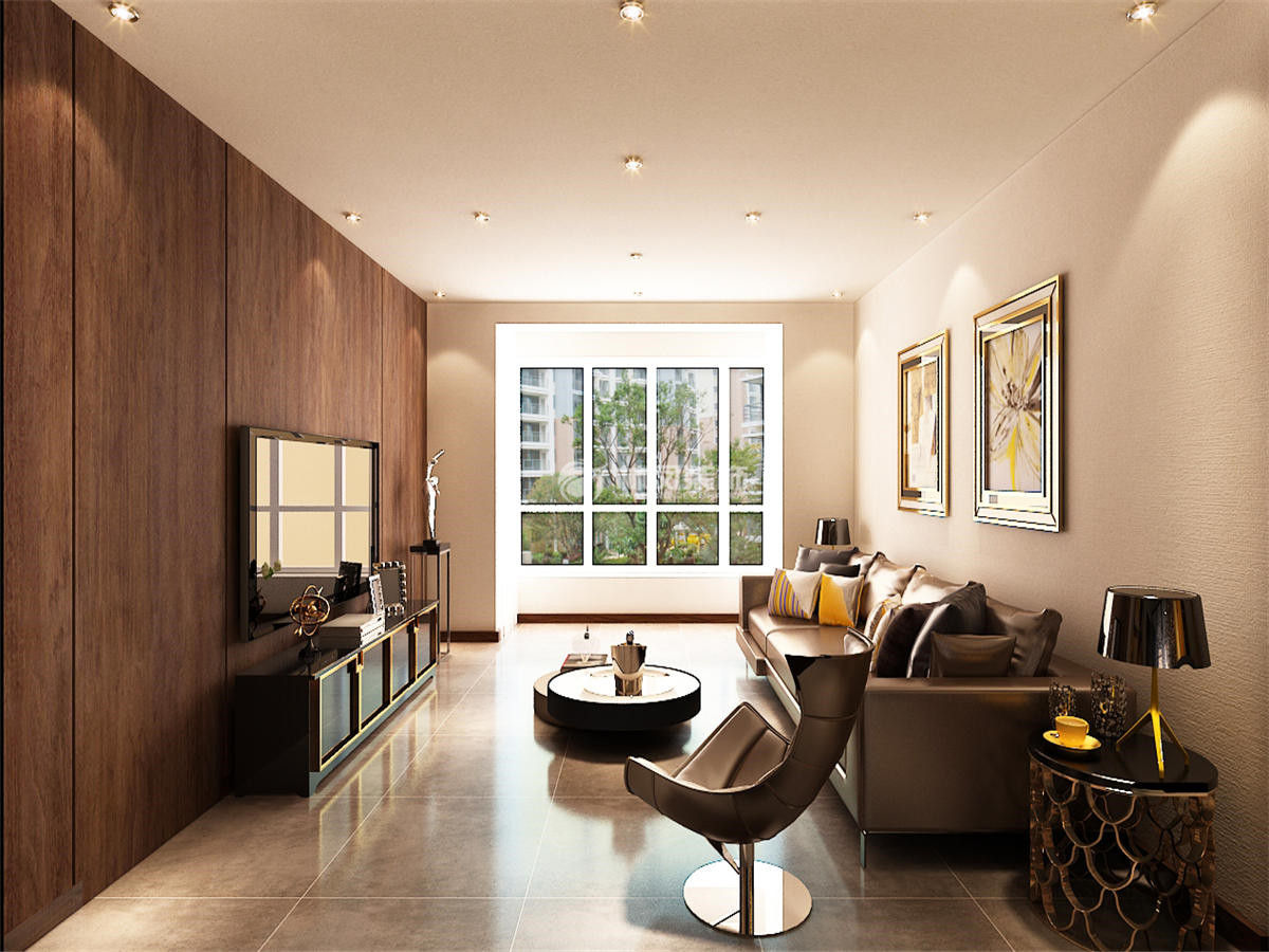 輕奢風(fēng)格客廳無主燈設(shè)計裝修效果圖