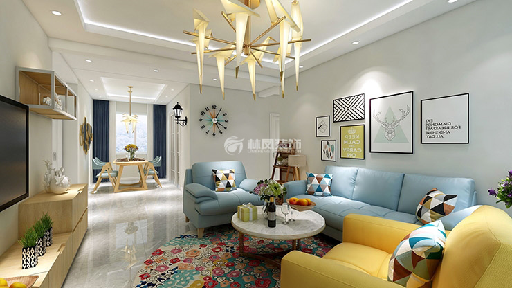 簡約現(xiàn)代裝修風格沙發(fā)背景墻