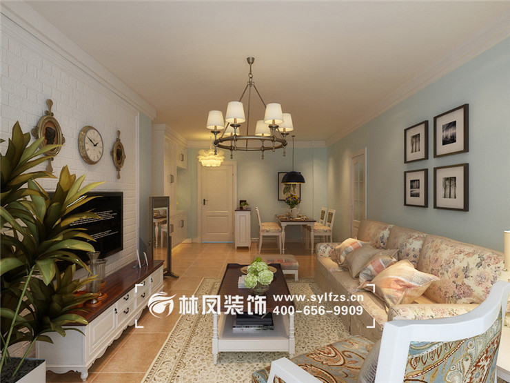 王鳳生-名流印象-99㎡-美式風(fēng)格-客廳4.jpg