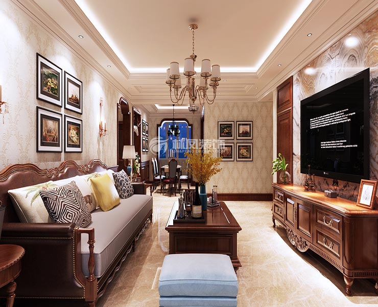 北國(guó)奧林匹克花園-160平-美式風(fēng)格-客廳   (3).jpg