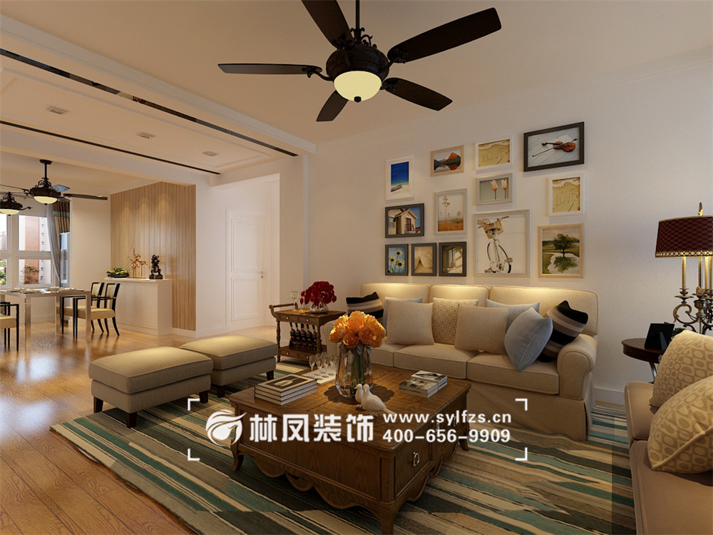呂娜-保利溪湖淋語(yǔ)129平-美式-客廳 (5).jpg
