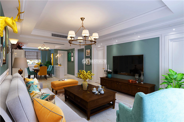 世貿(mào)現(xiàn)代城-128平-簡美風格-  客廳.jpg