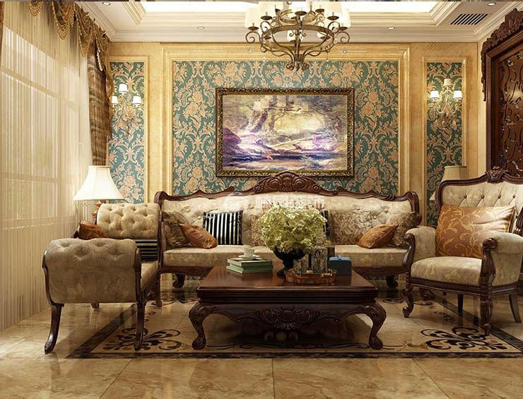 孔雀城-158平-歐式風(fēng)格-客廳2.jpg