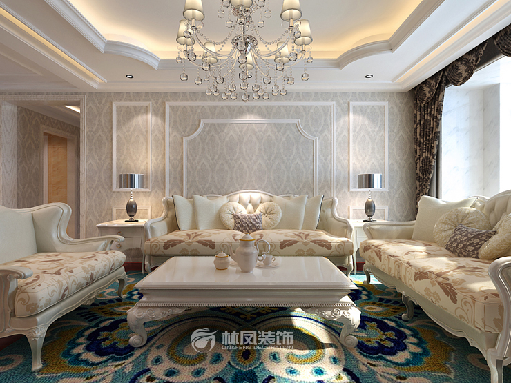 國際社區(qū)-140平米-法式新古典-客廳6.jpg