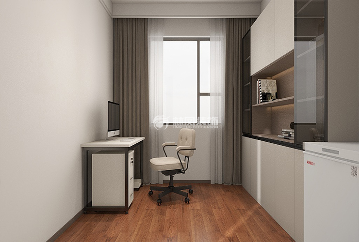 慈英雪設(shè)計(jì)丨龍湖雙瓏原著-130平-新中式風(fēng)格-書(shū)房 .jpg