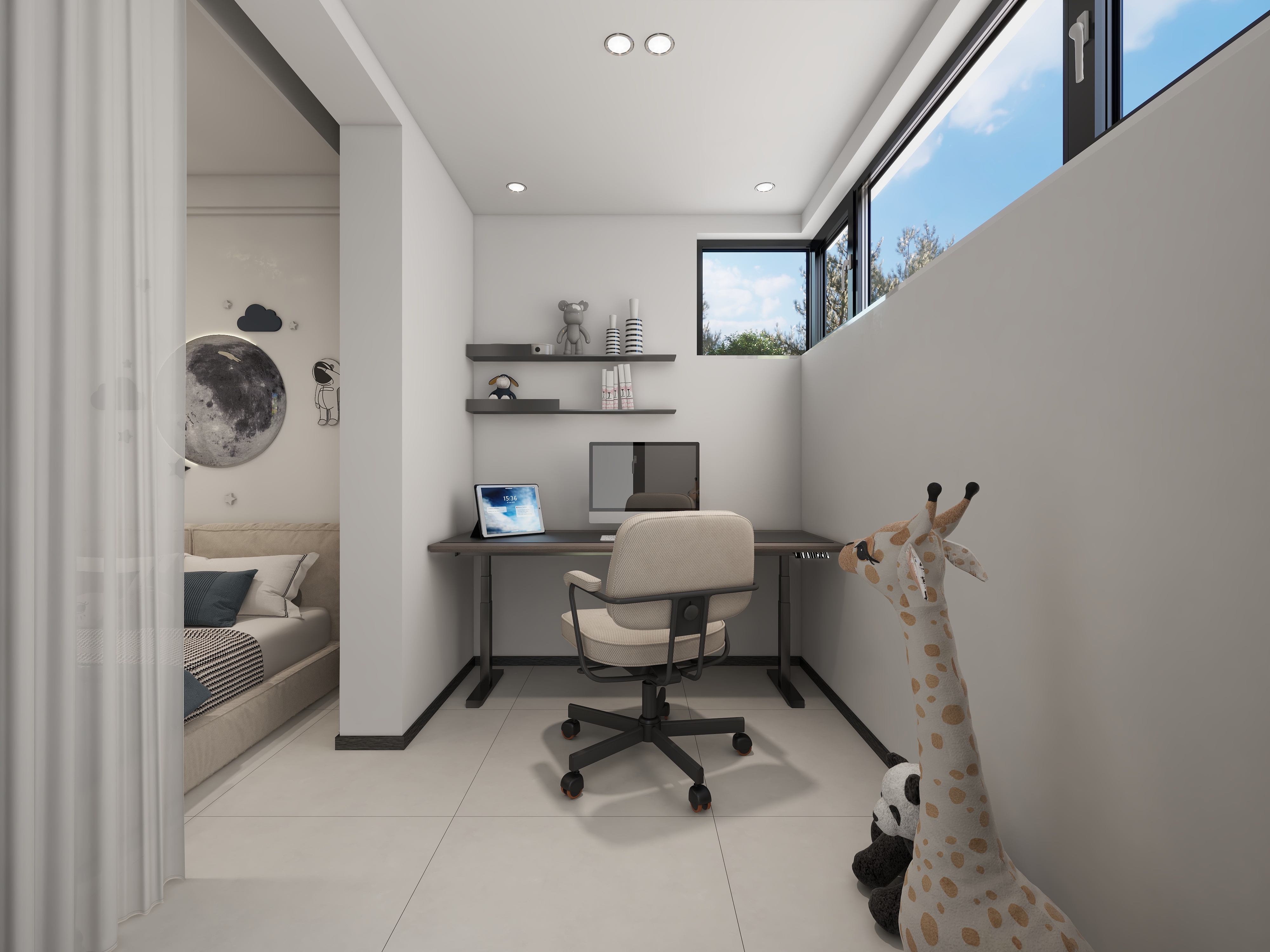 格林生活坊95㎡ 現(xiàn)代風(fēng)格 次臥.jpg